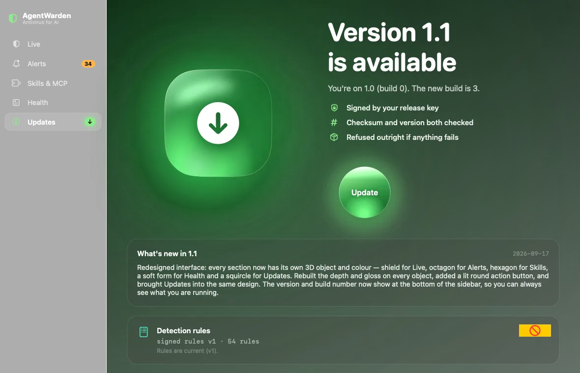 AgentWarden: Updates